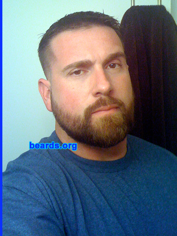 Mike S.
Bearded since: 2009.  I am a dedicated, permanent beard grower.

Comments
My father has always had a beard since I was born and I have always wanted one. I have tried but never would make it pass the itching stage, until now. 

How do I feel about my beard? Work in progress. Not as full as I wish it could be but, I'm d@mn proud of it!
Keywords: full_beard