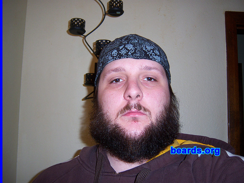 Nick S.
Bearded since: 2003.  I am a dedicated, permanent beard grower.

Comments:
I grew my beard because everyone knows that manliness is judged by the thickness and length of one's beard.

How do I feel about my beard? I love my beard and so does everyone I know.
Keywords: full_beard