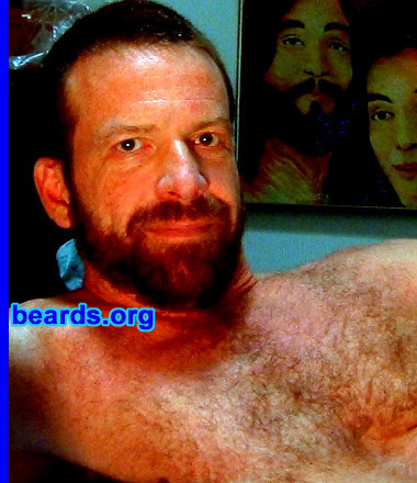 William
Bearded since: 1978.  I am a dedicated, permanent beard grower.

Comments:
I grew my beard because I love beards, pure and simple.  I draw and paint bearded men, too.

How do I feel about my beard?  I can't imagine myself without my beard!
Keywords: full_beard