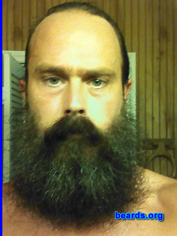 Phillip M.
Bearded since: 2012. I am a dedicated, permanent beard grower.

Comments:
Why did I grow my beard? First of all: thirty-nine years of razor burn. Tired of shaving.

How do I feel about my beard? Hot, very sweaty while I sun bathe. I love it. Shedding I hate.
Keywords: full_beard