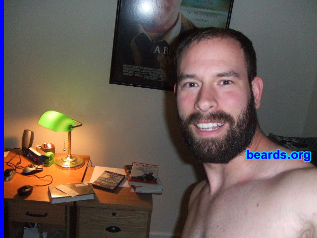 Richard K.
Bearded since: 2009.  I am a dedicated, permanent beard grower.

Comments:
I grew my beard mainly because I don't want people to recognize me. I like being different and with a beard I am. 

How do I feel about my beard?  I feel like I'm a different person.  I wear flannel while I have my beard. It represents that rugged mountain look.
Keywords: full_beard