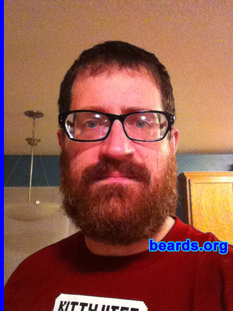 Michael H.
Bearded since: 1996. I am an experimental beard grower.

Comments:
I am nine weeks back into a full beard. Following beards.org advice: Started with zero shaving for four weeks. Now I only trim the neck, and the cheeks are left natural.

How do I feel about my beard? I love it! I think it looks great and full. Of course, it really only looks this nice starting around five weeks.
Keywords: full_beard