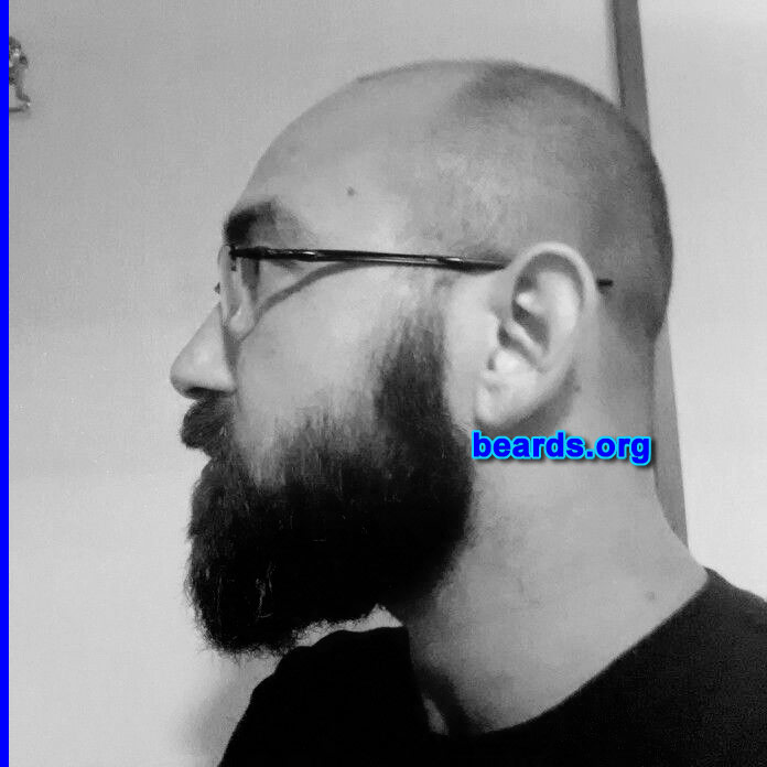 D.
Bearded since: August 1, 2013. I am a dedicated, permanent beard grower.

Comments:
Why did I grow my beard? Because I wanted to become even more awesome.

How do I feel about my beard? Love it.
Keywords: full_beard