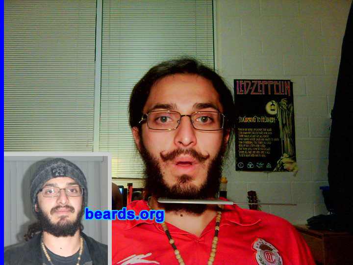 Paco
Bearded since: 2009. I am a dedicated, permanent beard grower.

Comments:
I grew my beard because I wanted to know what I would look like and I have always wanted to have a beard like my relatives.

How do I feel about my beard? I love it. I'll let it grow to the length of Billy Gibbons' beard one day.
Keywords: full_beard