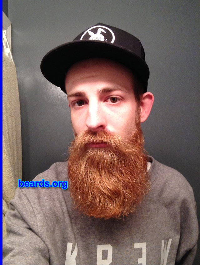 John
Bearded since: 2014.  I am an dedicated, permanent beard grower.

Comments:
Why did I grow my beard? I was tired of looking fourteen. And wanted to see what kind of beard I can grow.

How do I feel about my beard? I love having it but there are some things about it I would change.
Keywords: full_beard