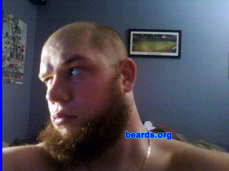 Derick
I am an experimental beard grower.

Comments:
I grew my beard to keep warm this winter.

How do I feel about my beard? I love doing things new.
Keywords: chin_curtain