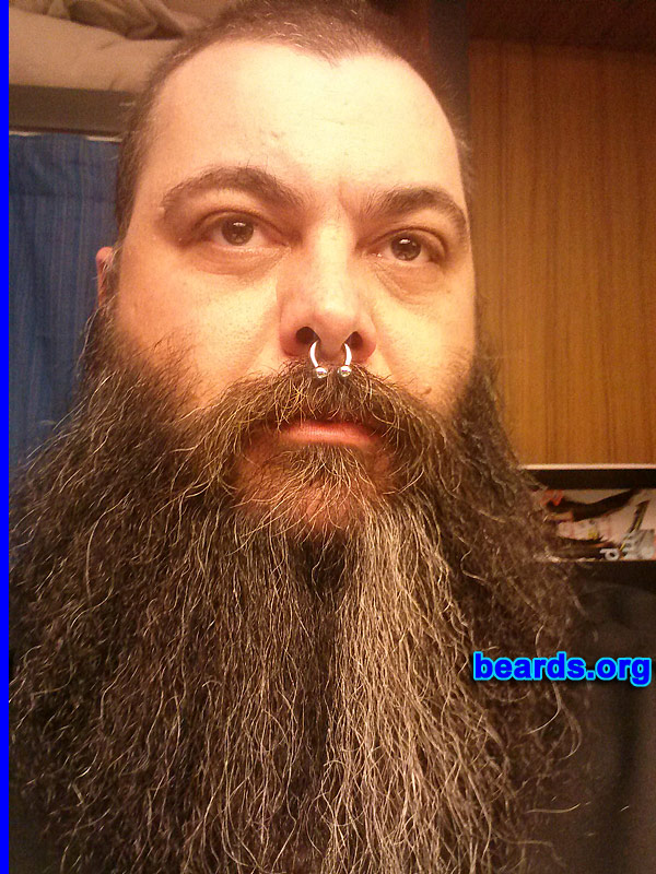 Jay S.
Bearded since: 2005. I am a dedicated, permanent beard grower.

Comments:
Why did I grow my beard? Because I can! Beards are awesome!

How do I feel about my beard? My beard is black with a gray racing stripe and awesome!
Keywords: full_beard