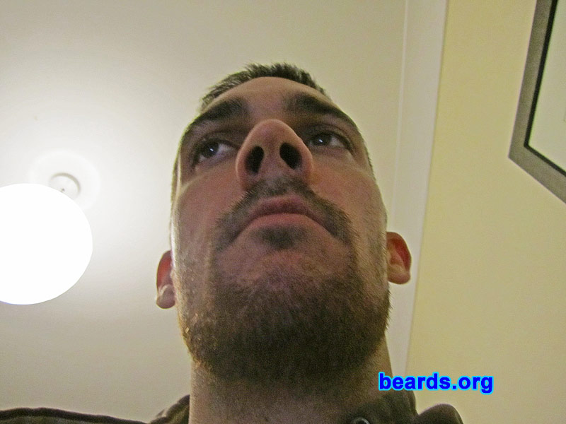 Matty
Bearded since: 2010.  I am an experimental beard grower.

Comments:
I grew my beard because I hate shaving and was on leave for a little over the week from the military.

How do I feel about my beard? I love it and the ladies love it.
Keywords: stubble full_beard