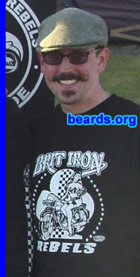 Patrick
Bearded since: 2005.  I am a dedicated, permanent beard grower.

Comments:
I grew my beard (i.e., handlebar mustache w/soul patch) because I've always wanted one. Unfortunately, I cannot grow a full beard.

How do I feel about my beard?  Absolutely LOVE IT!
Keywords: soul_patch mustache