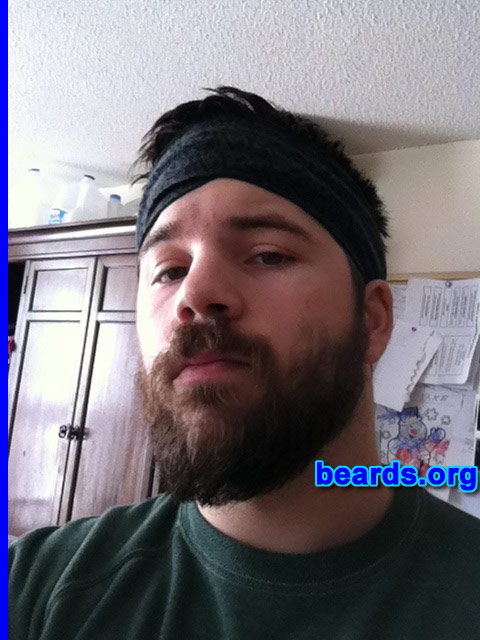 Ryan H.
Bearded since: 2012. I am a dedicated, permanent beard grower.

Comments:
Why did I grow my beard? After shaving every day for for years in the Army, my face needed a break.  So I started to only shave about once a month. Once I got used to the scratchiness of it, I decided to keep it for good. With my current growth, I haven't trimmed the bulk of it. I do prefer a clean neck line and, for the sake of my wife kissing me, I do keep my mustache cleaned up.

How do I feel about my beard? I love my beard. It's part of me now. I love getting compliments on it and have been told that a few people I see on a regular basis have beard envy on me.
Keywords: full_beard