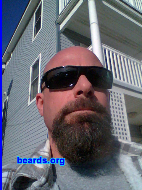 Louie
Bearded since: September 2011. I am an occasional or seasonal beard grower.

Comments:
I've always messed aroung growing beards and goatees.  Can't remeber the last time I didn't have some type of facial hair but this is the first time I have gone four months without trimming (other than mustache).  Don't know how long I am going to let it go.  It's pretty much a day-to-day thing.  But I have to admit the longer it gets, the more it's turning into a challenge to see how long I can grow it. Feel like I would like to neaten it up by trimming.  But I'm afraid I will cut something wrong and ruin four months of work.  If anyone could pass along trimming tips they would be greatly appreciated.

How do I feel about my beard? I like it.  But sometimes its unruly behavior annoys me.
Keywords: goatee_mustache