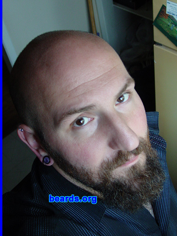 John D.
Bearded since: 1993.  I am a dedicated, permanent beard grower.

Comments:
I grew my beard because it makes me feel manly and strong.

How do I feel about my beard? I love it.  Love the feel and look and shape.
Keywords: full_beard