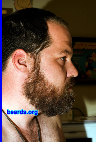 Kevin C.
Bearded since: 1996. I am a dedicated, permanent beard grower.

Comments:
Why did I grow my beard?  I am not exactly sure.  But as soon as I could grow facial hair, I did!

How do I feel about my beard? I LOVE MY BEARD! I started growing facial hair at sixteen, I'm thirty-two now and in sixteen years I have completely shaven two times. I started off with a goatee/moustache and have been rocking a full beard for a couple of years now. I have had facial hair for half my life.
Keywords: full_beard