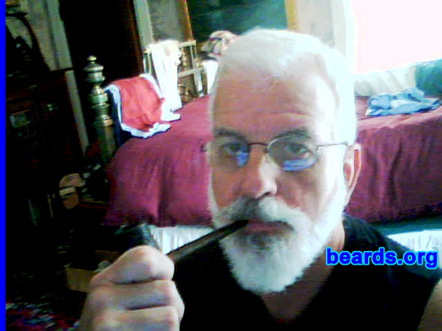 Mike
Bearded since: 1973.  I am a dedicated, permanent beard grower.

Comments:
I grew my beard originally because I could and my college roommate had one. Now I grow my beard because I like the way it looks and I think a beard adds a great deal to a man.

How do I feel about my beard? I love my beard. Now that it's almost entirely white, I like it even better than when it was dark brown. I enjoy experimenting with various styles.
Keywords: full_beard