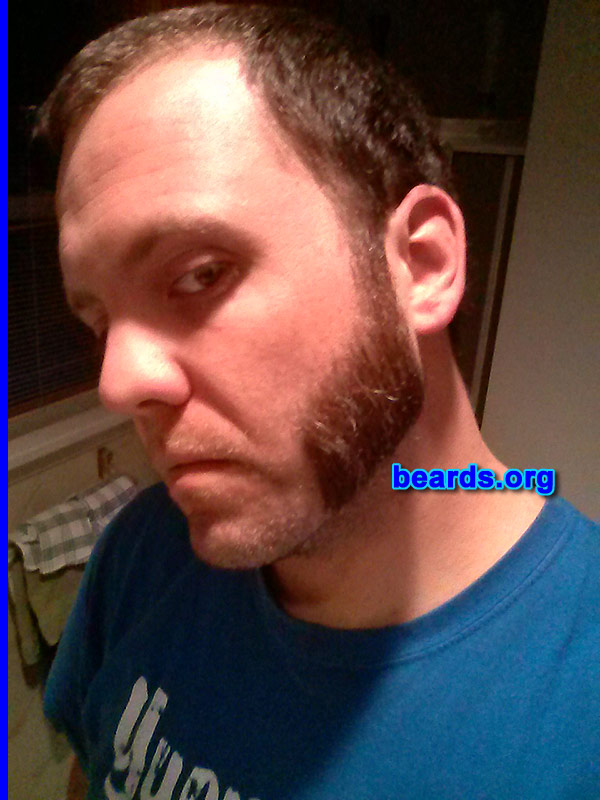 Ryan
Bearded since: 2004. I am an occasional or seasonal beard grower.

Comments:
Why did I grow my beard? When the mood strikes, I feel it necessary to reinvent myself. I like to remind those around me that mainstream is lamestream.

How do I feel about my beard? When the beard is in full effect, I feel masculine, untouchable, with a soul made of titanium. When I have a handlebar, I feel like I can wrestle a grizzly bear that's been injected with bath salts. When I have the chops, I feel like I'm making a statement, and that statement is, "I have mutton chops and I am making a statement."
Keywords: mutton_chops