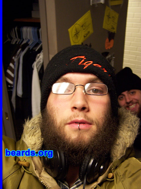 Kevin
Bearded since: 2006.  I am an experimental beard grower.

Comments:
I wanted to experiment with facial hair and see what I could do with a beard.

I like my beard.  I like playing with it and I like looking "manly" with it. I don't, on the other hand, enjoy the criticism I get from friends and strangers.  All I want to do is grow it for another 4-5 months to see how long it gets and then shave it. It is really hard to keep the motivation alive.
Keywords: full_beard