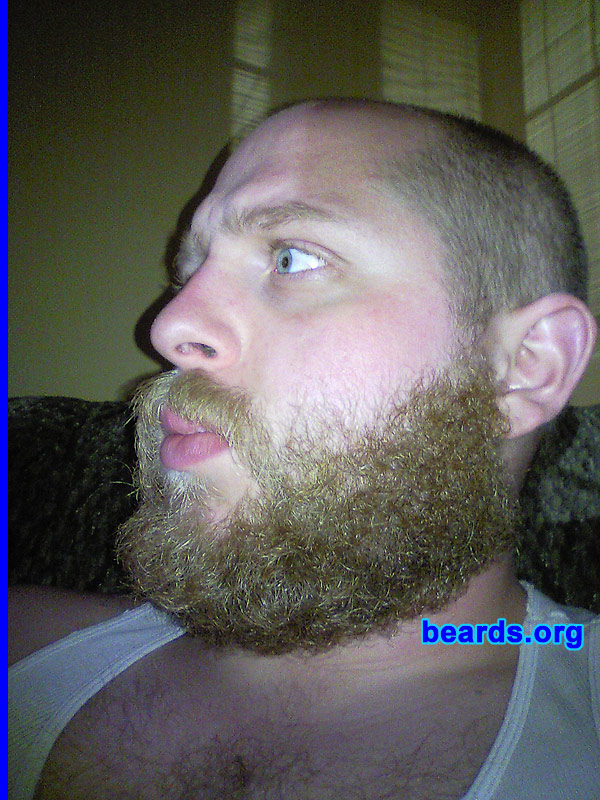 Brandon Helmer
Bearded since: 2000. I am a dedicated, permanent beard grower.

Comments:
I grew my beard because every man in my family has worn the beard for generations to make up for our inability to grow hair on our heads... Or because it got me into bars when I was younger and I like it, possibly both.

How do I feel about my beard? I feel warm in the winter and awkward without at least some facial hair. 
Keywords: full_beard