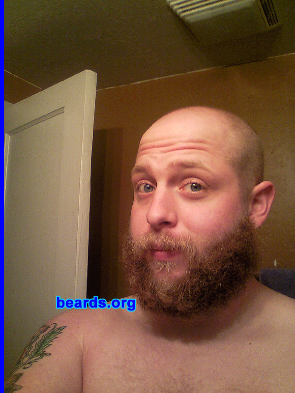 Brandon Helmer
Bearded since: 2000. I am a dedicated, permanent beard grower.

Comments:
I grew my beard because every man in my family has worn the beard for generations to make up for our inability to grow hair on our heads... Or because it got me into bars when I was younger and I like it, possibly both.

How do I feel about my beard? I feel warm in the winter and awkward without at least some facial hair. 
Keywords: full_beard