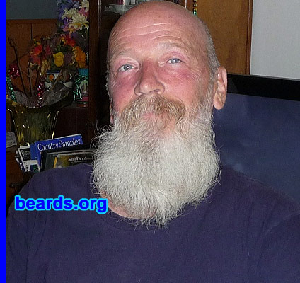 Jon A.
Bearded since: 1973.  I am a dedicated, permanent beard grower.

Comments:
I have always been a bearded person. I have only shaved once since I was seventeen years old and I am fifty-five now.

How do I feel about my beard? My beard is me. I am bald. Yet I remain. Myself.
Keywords: full_beard