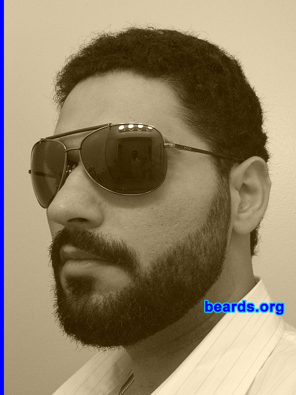 Mazad
Bearded since: 2007.  I am a dedicated, permanent beard grower.

Comments:
I grew my beard to look like my father!  I also grew my beard to show dedication towards something.   With a beard, I look better; brings out my ancient Persian origin!

How do I feel about my beard? Feel great. Will keep it for life. Seems like the only thing that I "control" in life!
Keywords: full_beard