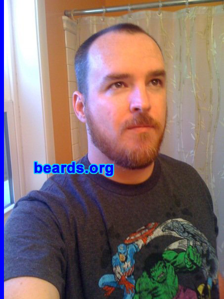 Tim P.
Bearded since: 1992 (goateed).  I am a dedicated, permanent beard grower.

Comments:
I grew my beard because I could! (I got laid off last year and had some extra time.)

How do I feel about my beard? I love it. Always had a goatee.  Didn't think I could grow a decent beard. Glad I tried. It's not as full or thick as I would like it, but I'll take it.
Keywords: full_beard