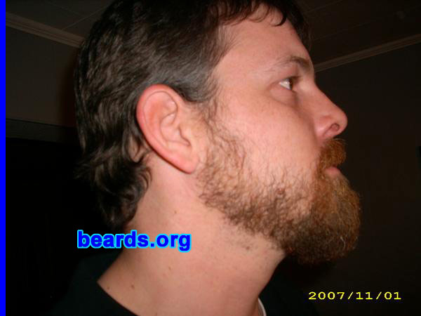 Chris South
Bearded since: 2007.  I am an experimental beard grower.

Comments:
I grew my beard for the most awesome of competitions ever...beardfest '07.  That's how I roll.

How do I feel about my beard?  I'm digging it. it's pretty much the most sweet looking beard ever.
Keywords: full_beard