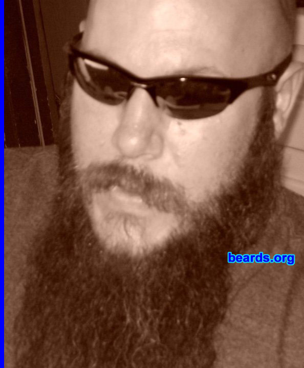 Daniel M.
Bearded since: 1996. I am a dedicated, permanent beard grower.

Comments:
The look with the beard is one more reason that sets me apart from the herd!

How do I feel about my beard? I like it, I wish it were fuller and filled in everywhere.
Keywords: full_beard
