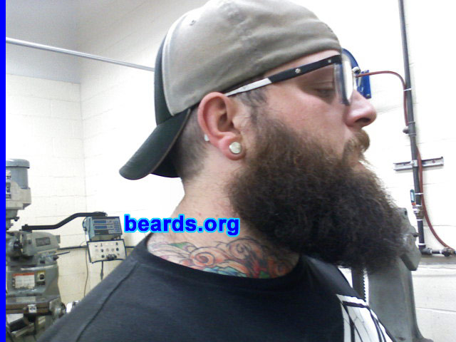 Eric
Bearded since: 2006. I am a dedicated, permanent beard grower.

Comments:
If you can grow a beard...then well...you should.

How do I feel about my beard? I feel that my beard is a display of being a real caveman, outdoorsman, or carnivore if you will. I've had a beard for as long as I can remember, whether it be a simple goatee, mustache mix, or full-blown beard.
Keywords: full_beard