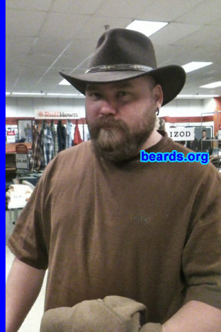 Jed
Bearded since: 2001. I am a dedicated, permanent beard grower.

Comments:
I grew my beard because I feel as though I look better with a beard.

How do I feel about my beard? Wish it would grow in one direction.  Otherwise I like it.
Keywords: full_beard