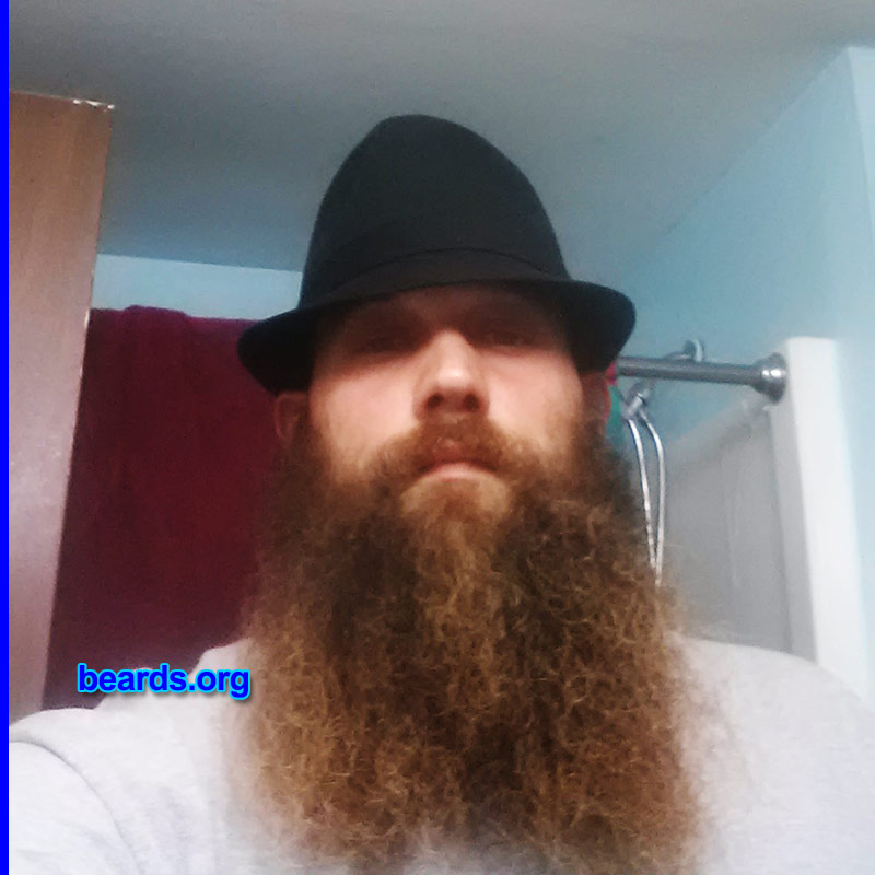 Ryan S.
Bearded since: 2012. I am a dedicated, permanent beard grower.

Comments:
Why did I grow my beard? Hate shaving! Went to military college, VFMA&C.

How do I feel about my beard? Has potential!
Keywords: full_beard