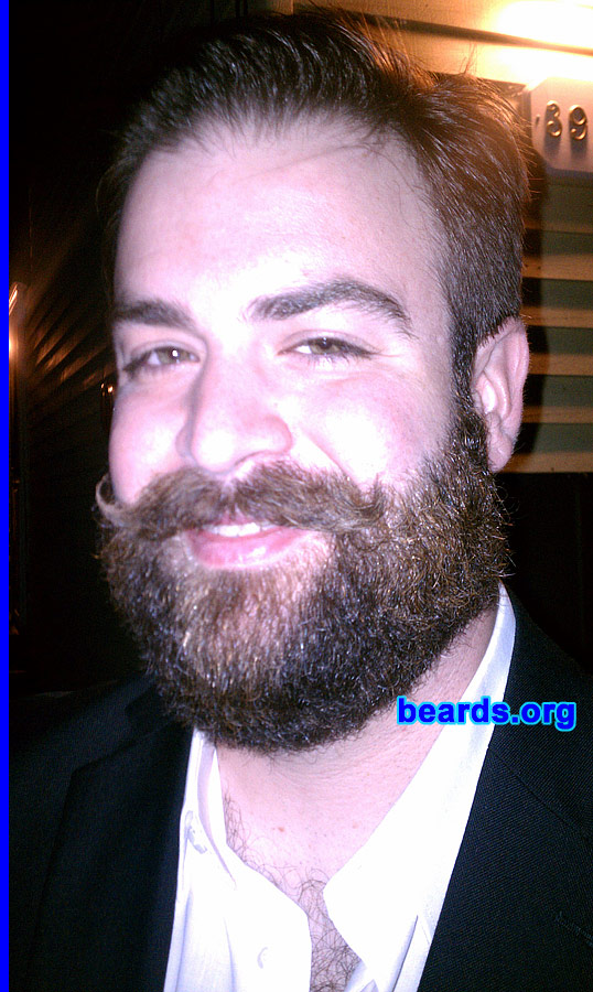 Scott
Bearded since: 2009. I am a dedicated, permanent beard grower.

Comments:
I had a beard on and off since 2000. Recently I've kept a tight beard since 2009. Let it go since August and now am working a handlebar moustache in the mix.

How do I feel about my beard? Love it! Wife loves it! Although she'd prefer a shorter 'stache... LOL! Ladies love it. Men envy it...LOL!
Keywords: full_beard