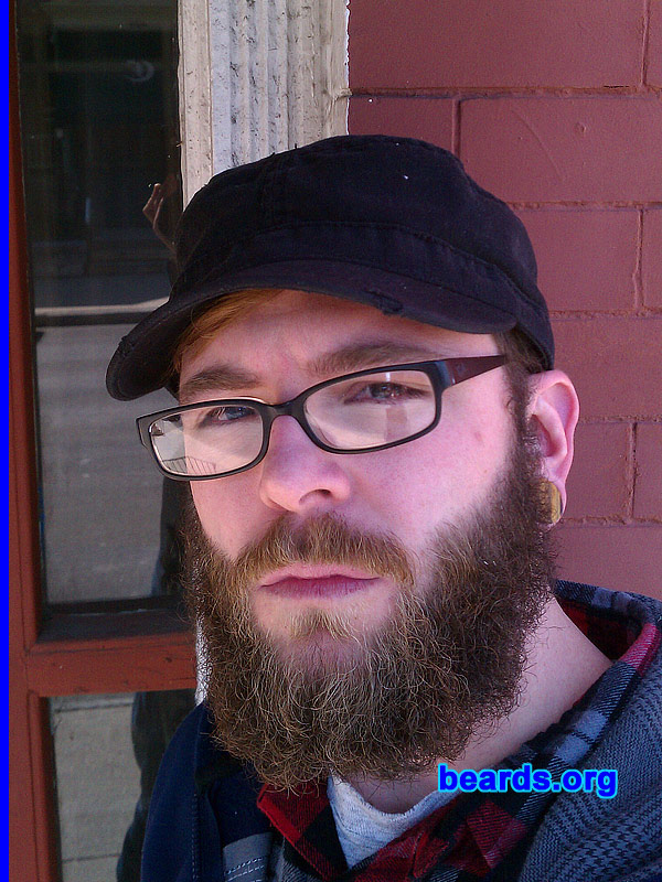 Tyson M.
Bearded since: 2008. I am a dedicated, permanent beard grower.

Comments:
I always admired a good beard. When I felt confident enough in my beard I grew it.

How do I feel about my beard? I am very pleased with my beard. I absolutely love it. 
Keywords: full_beard