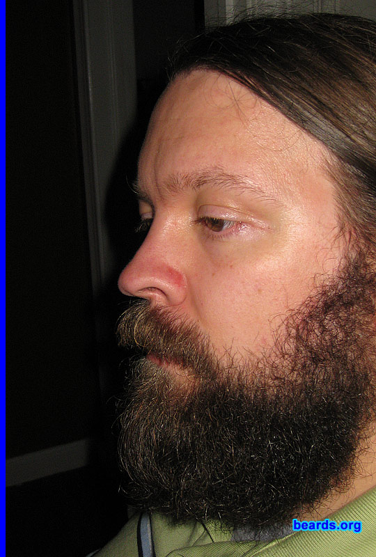 Gortex
Bearded since: 2002.  I am a dedicated, permanent beard grower.

Comments:
I grew a goatee for a play back in 2002 and it progressed from there.

How do I feel about my beard?  I feel it could be a bit fuller in the cheek area and I am having a bit of a dry skin issue at my chin, under my bottom lip, and my "Murphy area" (under my nose).   I have found that virgin coconut oil helps with the dry skin if applied two to three times a week and it softens the beard nicely -- enough to allow my newborn girl to grasp, but not a firm GI-JOE Kung-Fu grip. I have received many compliments from friends and random fellow beardsmen.
Keywords: full_beard