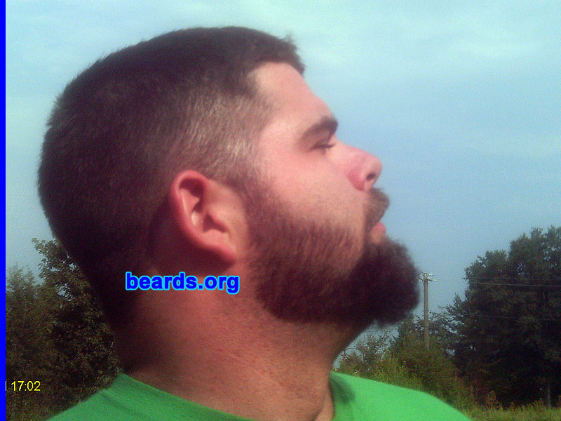 Jason W.
Bearded since: 2011. I am a dedicated, permanent beard grower.

Comments:
I just finished en years of military service and now it is time for me to grow the epic beard.

How do I feel about my beard? I feel fantastic.  I can hardly wait for it to get longer and more full.
Keywords: full_beard