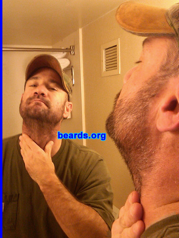 Keith
Bearded since: 1995.  I am a dedicated, permanent beard grower.

Comments:
I grew my beard because I love the look and feel. I constantly change it up, shave it than regrow it. Wanting to go full face unshaven but seem to lack the bal... courage to go all the way so far.

How do I feel about my beard? I wish it were denser, thicker, and fuller but am happy enough with it.
Keywords: stubble full_beard
