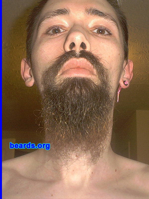 Mike
Bearded since: 1994.  I am a dedicated, permanent beard grower.

Comments:
I grew my beard because any man's face just never does look right clean shaved. I've had a goatee with 'stache ever since I started growing facial hair back in high school.

How do I feel about my beard? Currently working on almost two year's growth on this one and I love it. It has slowed considerably, but will keep at it.
Keywords: goatee_mustache