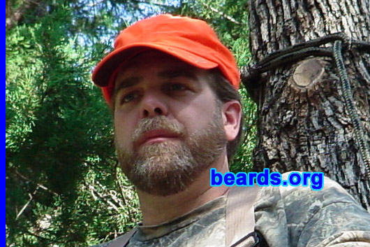 Douglas
Bearded since: 2004.  I am a dedicated, permanent beard grower.

Comments:
I grew my beard because:
My dad always wore a beard. 
I was active duty Air Force for twenty-one years and wasn't authorized to wear one. 
It covers up the chubby face. 
I think it looks cool.

How do I feel about my beard? I really like my beard, but I want to go back and forth with a goatee, especially in the summer. My wife likes the beard trimmed short or better yet the goatee only.
Keywords: full_beard