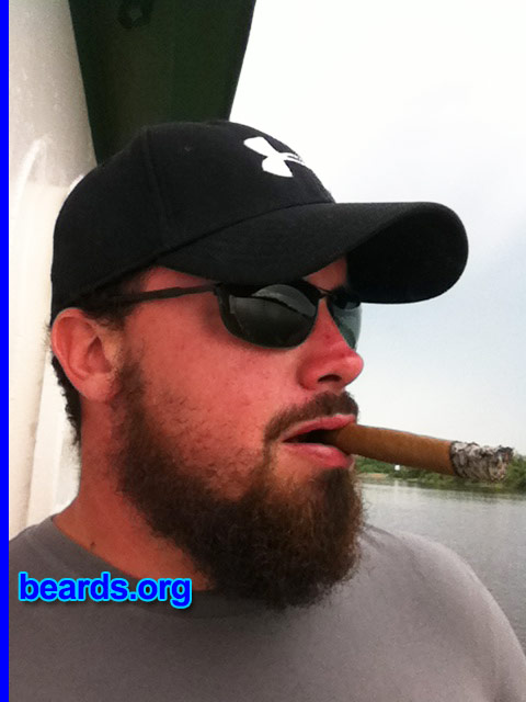 Justin M.
Bearded since: 2012. I am a dedicated, permanent beard grower.

Comments:
Why did I grow my beard? Finally out of the military. Time to let it fly!

How do I feel about my beard? Love it. My wife loves it. My kids love it. What's not to love about the beard?
Keywords: full_beard