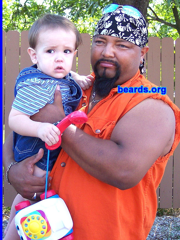 Lee
Bearded since: 1989.  I am a dedicated, permanent beard grower.

Comments:
I grew my beard because m old lady always liked my beard. I shaved it off and she said I looked like a little boy. Other women agree, but I let it get long this time.  Some women like it and some don't.

How do I feel about my beard?  I like my beard long and I really don't care what others think.
Keywords: goatee_mustache
