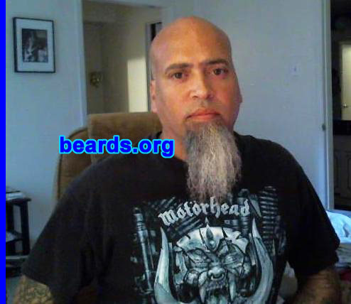 Luther K.
Bearded since: 1999. I am a dedicated, permanent beard grower.

Comments:
I grew my beard because I feel it completes my identity.

How do I feel about my beard? I feel it's as necessary as thumbs.
Keywords: goatee_only