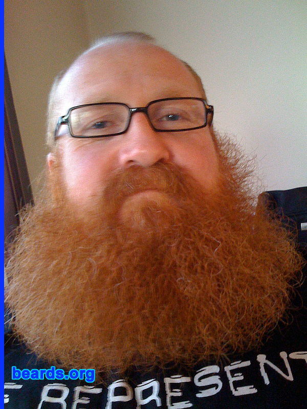 Mark
Bearded since: 1994. I am a dedicated, permanent beard grower.

Comments:
I grew my beard to try and look older.

How do I feel about my beard? Very proud of it. Gets me noticed and recognized. Sets me apart.  Trying to get it bigger and bushier.
Keywords: full_beard