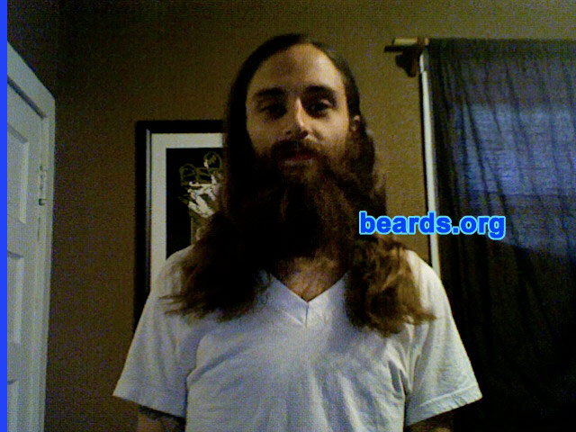 Mike W.
Bearded since: 2003. I am a dedicated, permanent beard grower.

Comments:
Why did I grow my beard? Why does a flower grow petals with amazing colors on it?

How do I feel about my beard?  I'm not fake and you can't fake having a five year-old beard.  So I think it represents me, as a person, perfectly.  Also, it keeps people from going ahead and throwing the first punch.
Keywords: full_beard