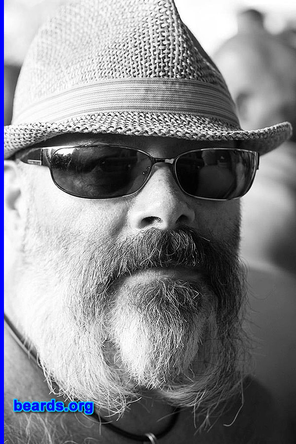 Mike G.
Bearded since: 1974. I am a dedicated, permanent beard grower.

Why did I grow my beard/ To look older/cool.

How do I feel about my beard? It is a work of art.
Keywords: full_beard