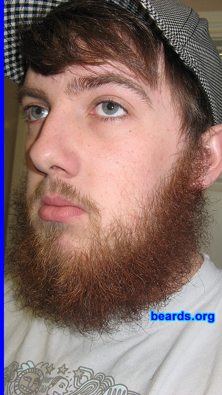 Shawn M.
Bearded since: 2006.  I am a dedicated, permanent beard grower.

Comments:
I'm a freshman in college and I work at the the campus bookstore. So I do not HAVE to shave. So I don't.

How do I feel about my beard? It's like my child.
Keywords: full_beard