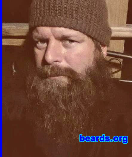 Spencer E.
Bearded since: March 2012. I am an experimental beard grower.

Comments:
Why did I grow my beard? My best friend was visiting in February 2012. He's been heavy-bearded for years. I'd never grown mine past 1/4 inch.  So he suggested I grow mine out. I said I didn't want it to be irritating and he said it would pass. It did.

How do I feel about my beard? I'll just say I couldn't ever imagine being without it.
Keywords: full_beard
