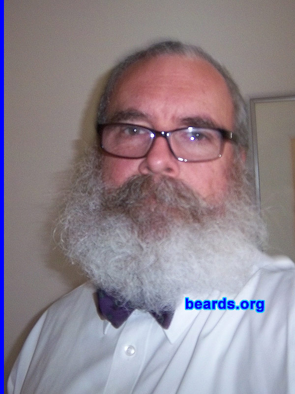 Thomas V.
Bearded since: 2005.  I am a dedicated, permanent beard grower.

Comments:
I grew my beard because I was on blood thinners and got tired of almost bleeding to death from shaving.

How do I feel about my beard? I like it. It lets me look and feel my age.
Keywords: full_beard
