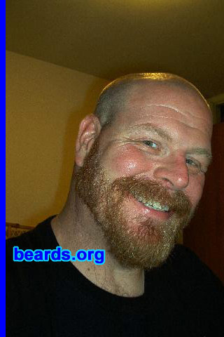 Mark
Bearded since: 1999.  I am an occasional or seasonal beard grower.

Comments:
I grew my beard because once I started shaving my head, a beard just seemed right.

How do I feel about my beard?  I like my beard.  This year I am going to see how long I can grow it.
Keywords: full_beard