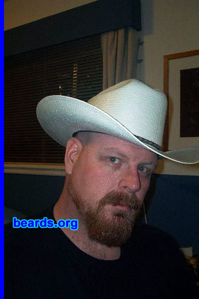 Mark
Bearded since: 1999.  I am an occasional or seasonal beard grower.

Comments:
I grew my beard because once I started shaving my head, a beard just seemed right.

How do I feel about my beard?  I like my beard.  This year I am going to see how long I can grow it.
Keywords: goatee_mustache