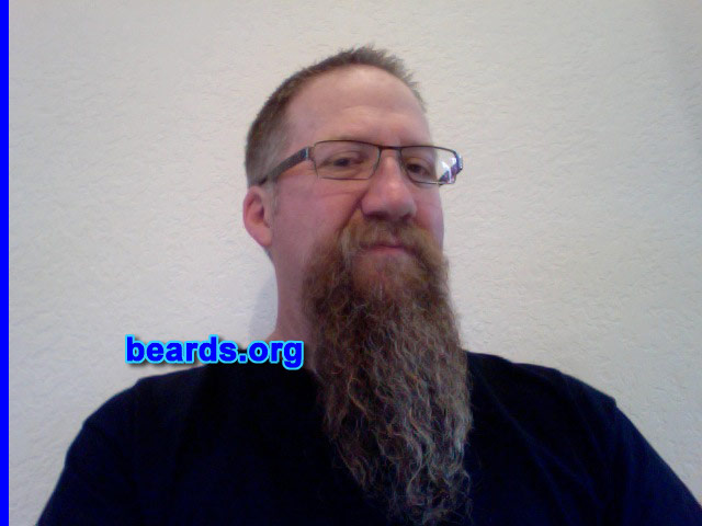 Michael H.
Bearded since: 1985. I am a dedicated, permanent beard grower.

Comments:
Why did I grow my beard? Because I finally could.

How do I feel about my beard? I like it.  Has lost a lot of red getting gray. God would not have given us whiskers if he did not want us to have beards.
Keywords: goatee_mustache