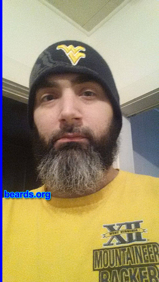 Brad
Bearded since: 2013. I am a dedicated, permanent beard grower.

Comments:
Why did I grow my beard? Just not trimming it for awhile.

How do I feel about my beard? Gray hair.
Keywords: full_beard